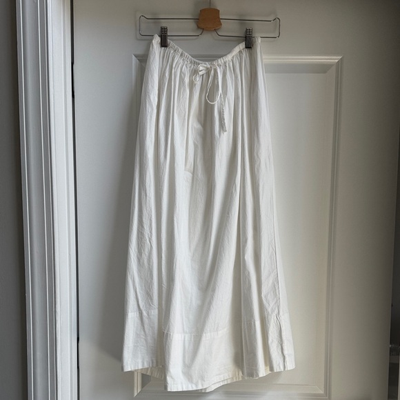 pistola Dresses & Skirts - Pistola White Maxi Skirt with Drawstring Waist and pockets
